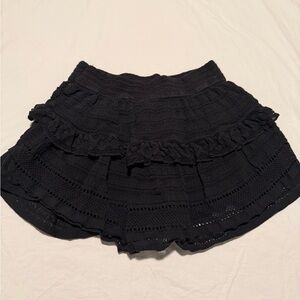 Aerie Black Lace Mini Skirt